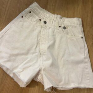 SOLD PARKE Denim crisscross waistband shorts